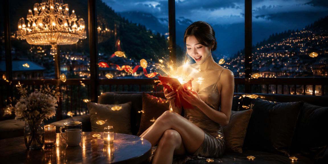 Người dùng tại Sapa thưởng thức cà phê và kiểm tra thông tin thưởng đỏ trên điện thoại